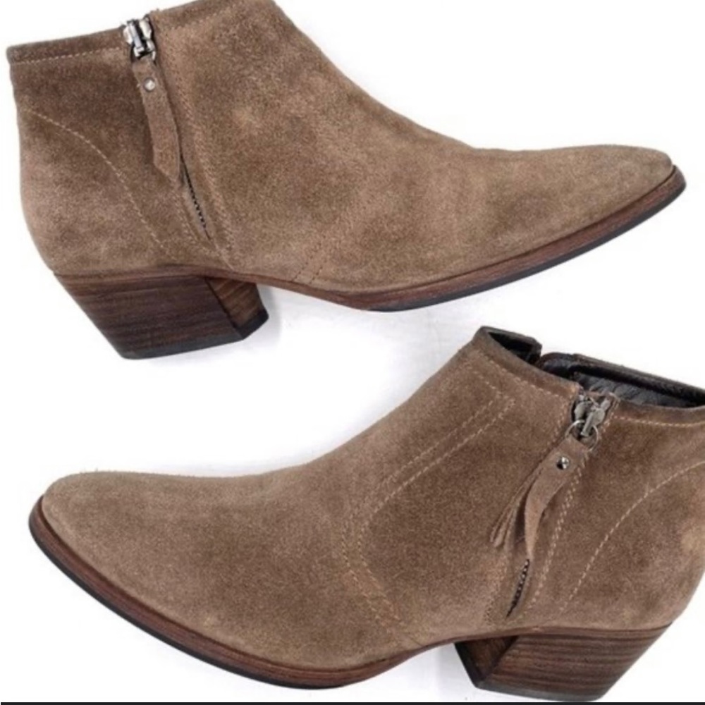 AQUATALIA Boots Womens 8.5 Brown Suede Marvin K Finn Weatherproof Ankle Bootie